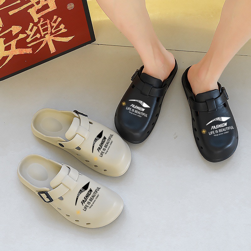 2025 New Men's Summer Trendy Versatile Casual Outdoor Beach Wading Non-Slip Large Size Clogs