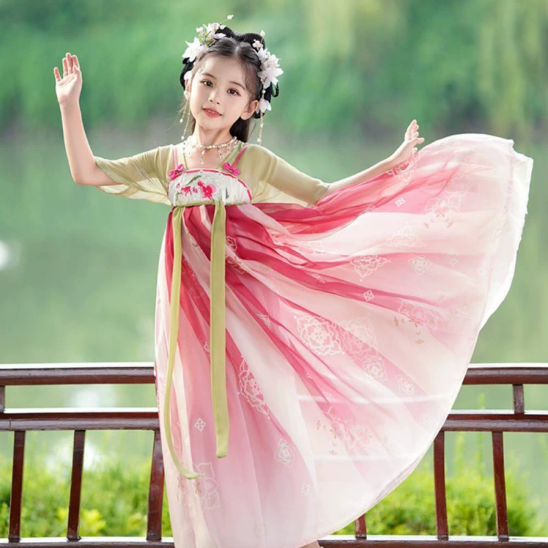 Summer Hanfu, dress girl's, Chinese style