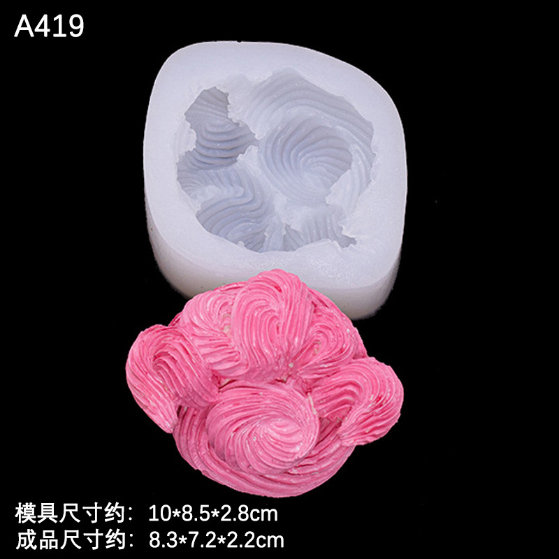 Pan bolsa de cuerno waffle simulación silicona molde jabón hecho a mano aromaterapia vela yeso accesorios para hornear