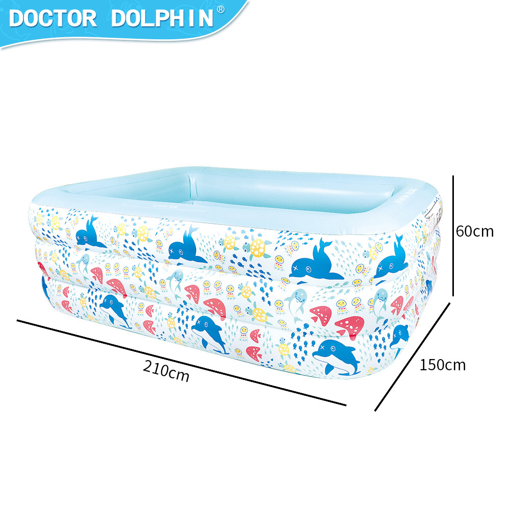 Doctor delfín piscina inflable para niños piscina inflable de tres capas piscina doméstica para niños piscina de olas piscina inflable