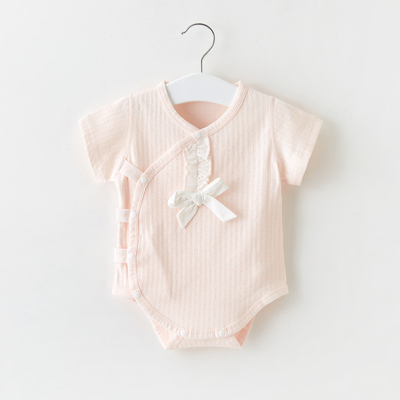 Bebé mono verano mameluco niño triángulo mameluco verano manga corta delgada recién nacido Ropa bebé vaina
