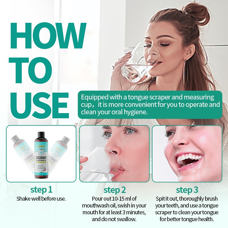 KORMESIC全英文浓缩椰子油漱口油oil mouthwash一次性跨境外贸|undefined