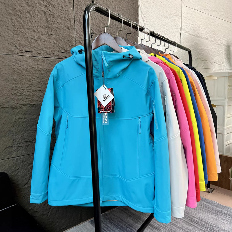 Thousand-Yuan Level 3D Three-Dimensional Tailoring Outdoor Functional Style Unisex Couple's Autumn Fleece Hooded Softshell Jacket Thousand-Yuan Level 3D Three-Dimensional Tailoring Outdoor Functional Style Unisex Couple's Autumn Fleece Hooded Softshell Jacket