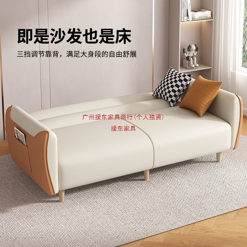 2025 New Sofa Bed Small Apartment Living Room Fabric Small Sofa Bedroom Trendy Model Rental Lazy Person