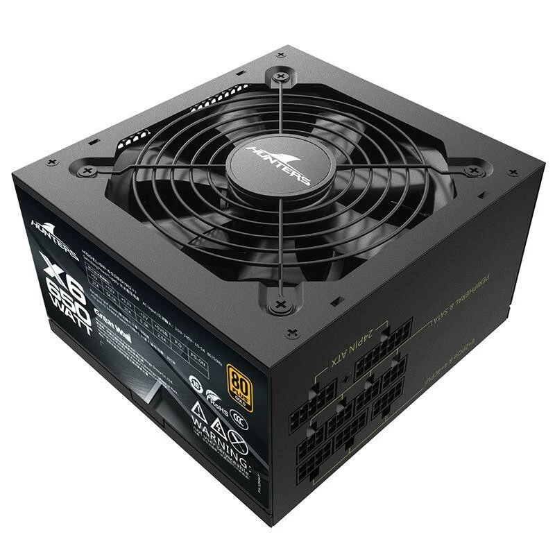 Блок питания Great Wall X6 золотой рейтинг 650W, полноформатный режим, широкая одношинная 12V, бесшумный для настольного ПК