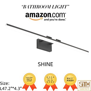 Foreign Trade Amazon Led Mirror Headlight Modern Simple European Standard Cross-Border Makeup Bathroom Bathroom Cabinet Light Manufacturer