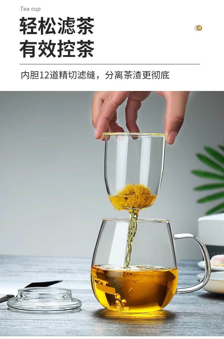 Heat-Resistant Glass Tea Tumbler 350ml with Infuser and Straw for Loose Leaf and Flower Tea key features