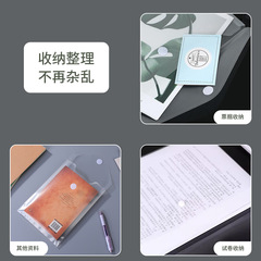 Transparent Velcro A5 file bag PP office storage bag simple waterproof and dustproof bill file bag