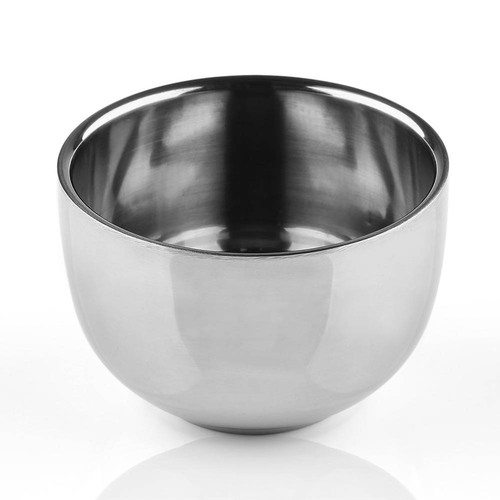 200ml 304 Double Layer Stainless Steel Men's Shaving Cream Foam Soap Bowl Beard Soap Bowl Foaming Bowl Foam Bowl 