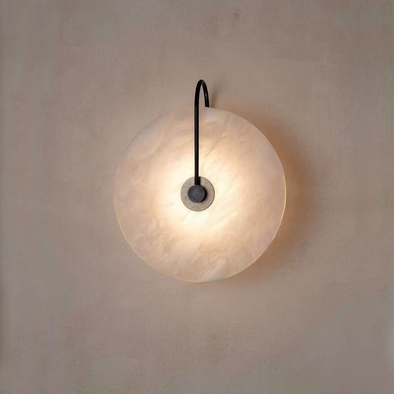 Modern Bedroom Bedside Wall Lamp Living Room Background Decoration Atmosphere Wall Lamp Stair Lamp Aisle Round Marble Small Wall Lamp Modern Bedroom Bedside Wall Lamp Living Room Background Decoration Atmosphere Wall Lamp Stair Lamp Aisle Round Marble Small Wall Lamp