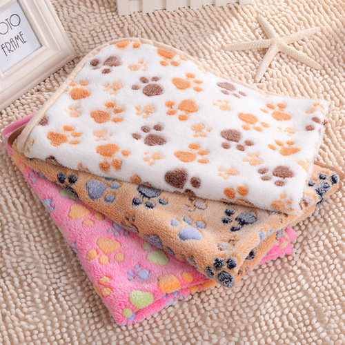 Winter Warmth Coral Fleece Blanket Manufacturer's Stock Dog Bed Mat Wholesale Dog Blanket Pet Supplies Fleece Blanket