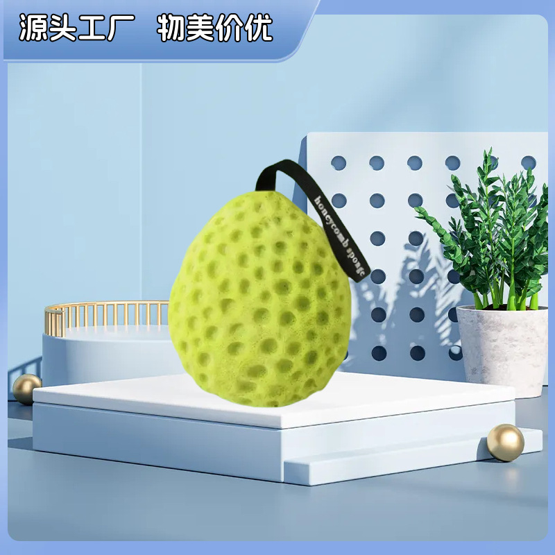 Esponja de baño grande estilo japonés con forma de panal, esponja súper suave, esponja de baño bonita para niños, esponja exfoliante agradable para la piel.
