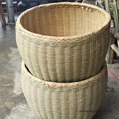 大竹筐特大号手工竹编大号箩筐竹编制品淘米箩篼粮食竹筐收纳篓喜