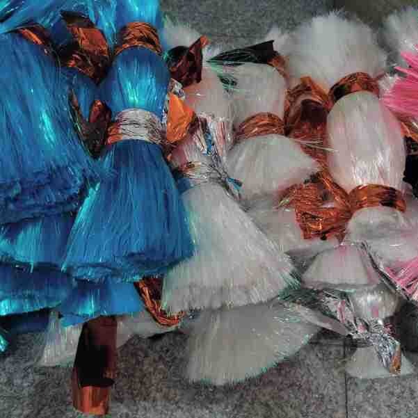 扁平金银彩色铝箔切纸片小包袋装裁剪大红窄细丝深绿色镭射闪色丝