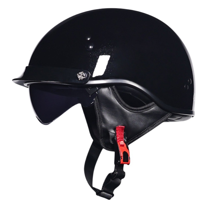 Orz retro medio casco de motocicleta casco verano locomotora crucero cuatro estaciones certificado 3C fibra de carbono hombres y mujeres