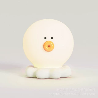 网红章鱼七彩硅胶小夜灯usb充电氛围拍拍灯儿童卡通床头趣拍灯