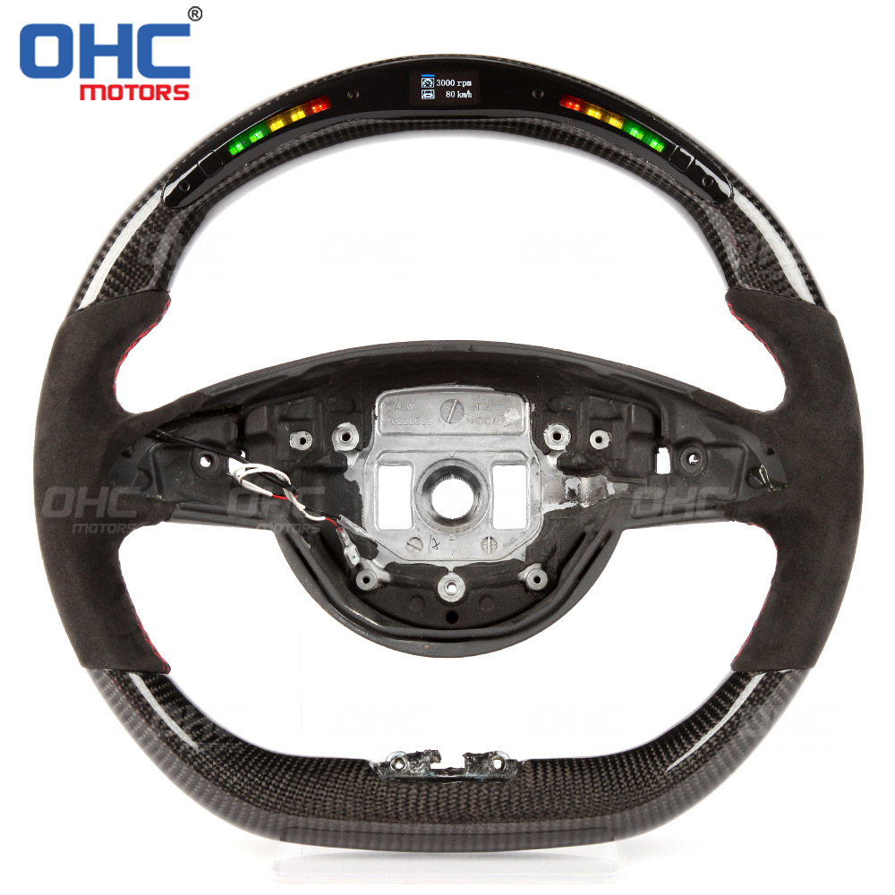 Suitable for Mercedes-Benz W205 CLA C E W117 W213 C200 carbon fiber car steering wheel modification