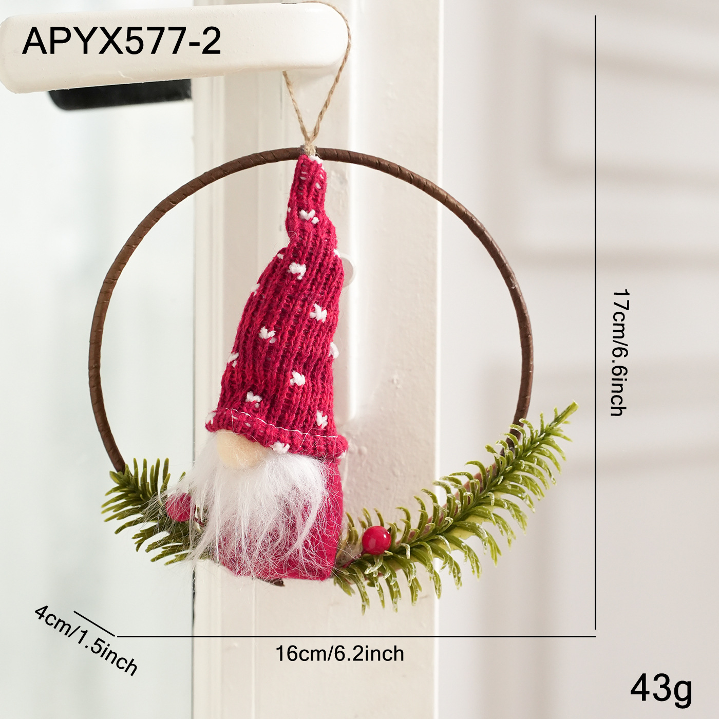 Colgante de guirnaldas de Navidad Santa muñeca sin cara puerta colgante de pared decoración ventana decoración accesorios de diseño de árbol de Navidad