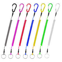 廠家批發漁具鋼絲失手繩護竿繩溜魚彈簧繩控魚器防脫掛繩自動收縮