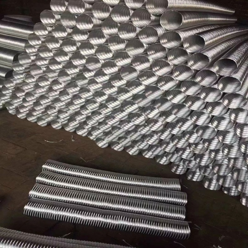8cm小铝管 铝制波纹高温管 全铝伸缩烟囱管