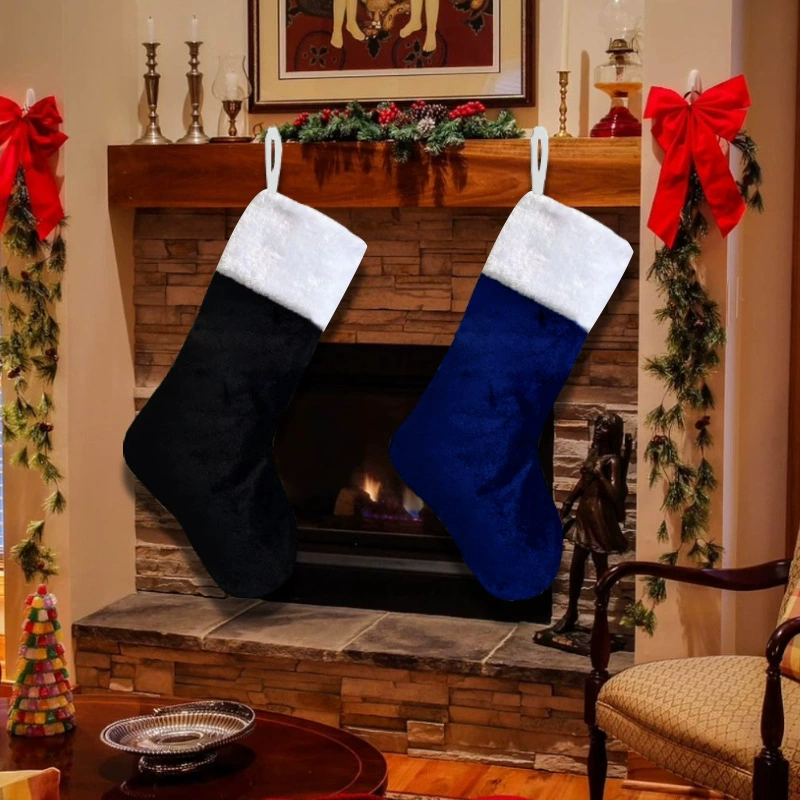 Рождественские чулки, рождественские подарочные пакеты, рождественские плюшевые носки-подвески, елочные украшения, декоративные пакеты