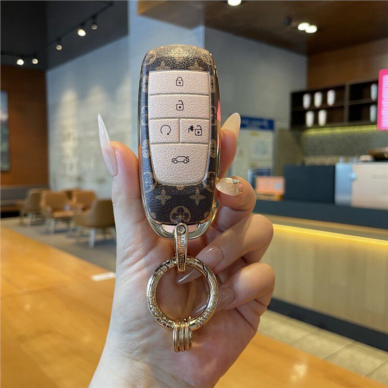 GAC Aion S car key cover, Y car buckle, retro-style bag, Toyota iA protective case, unisex, LX car accessories, trendy
