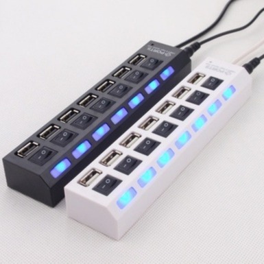(2개) 7 포트 스위치 허브 USB HUB7-PORT HUB7-BIT 확장 스플리터 USBHUB 독립 스위치