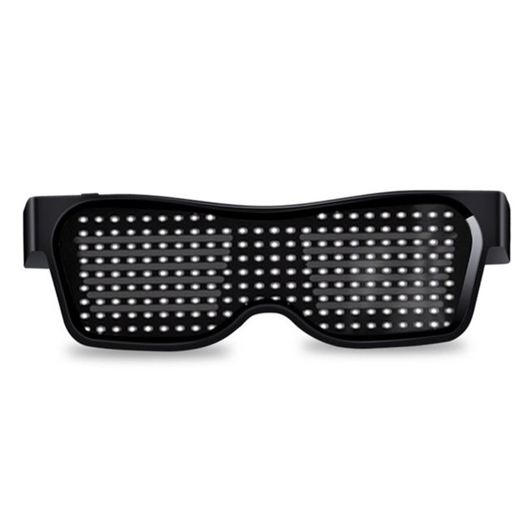 LED Bluetooth gafas luminosas APP Control de conexión de teléfono móvil dinámico luminoso multi-idioma Bar discoteca accesorios de audio