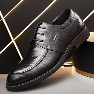 2025 New Men's Casual Leather Shoes, Work Shoes, Trendy Korean Style Men's Summer Breathable Hollow-Out Perforated Sandals
