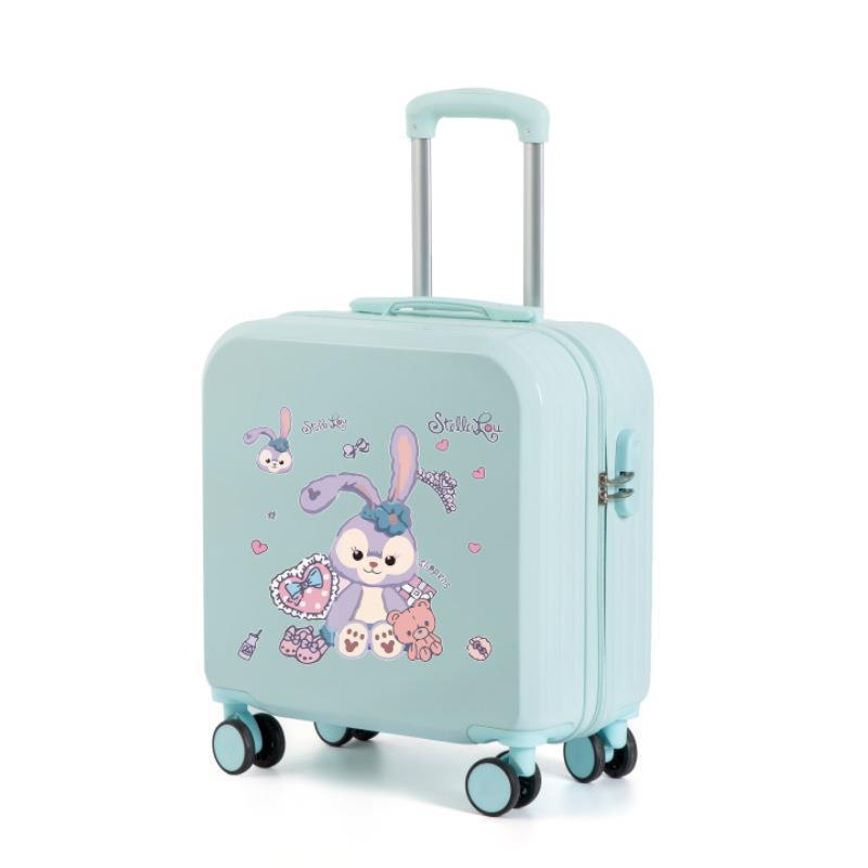 Lindo equipaje para niños de las mujeres de dibujos animados ligero trolley caso niño y madre embarque universal rueda 18 pulgadas maleta contraseña