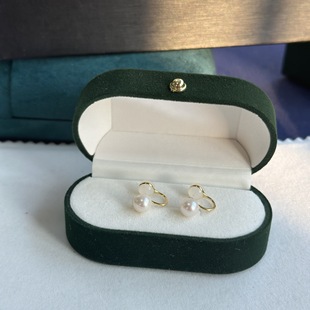 Non-Pierced Women's Painless Natural Freshwater Pearl S925 Sterling Silver Ear Clips Ear Bone Clips Perfectly Round Strong Luster 6-7mm Perfectly Round
