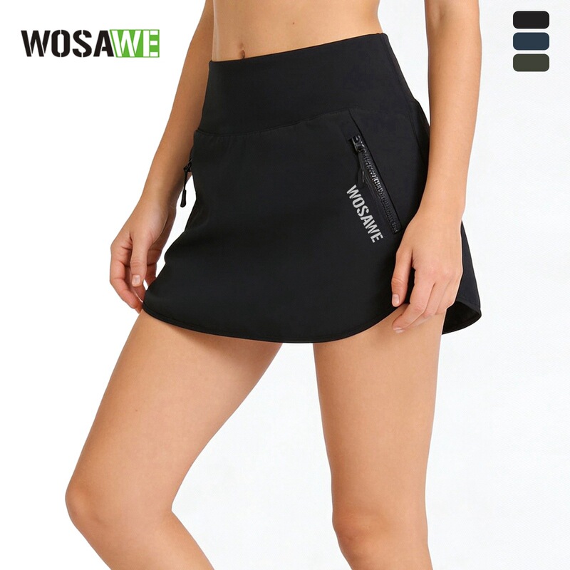 Wosawe Mountain Cross-Country Cycling Skirt Pants Spring and Summer Road Cycling Shorts Quick-Drying Breathable Running Fitness Pants