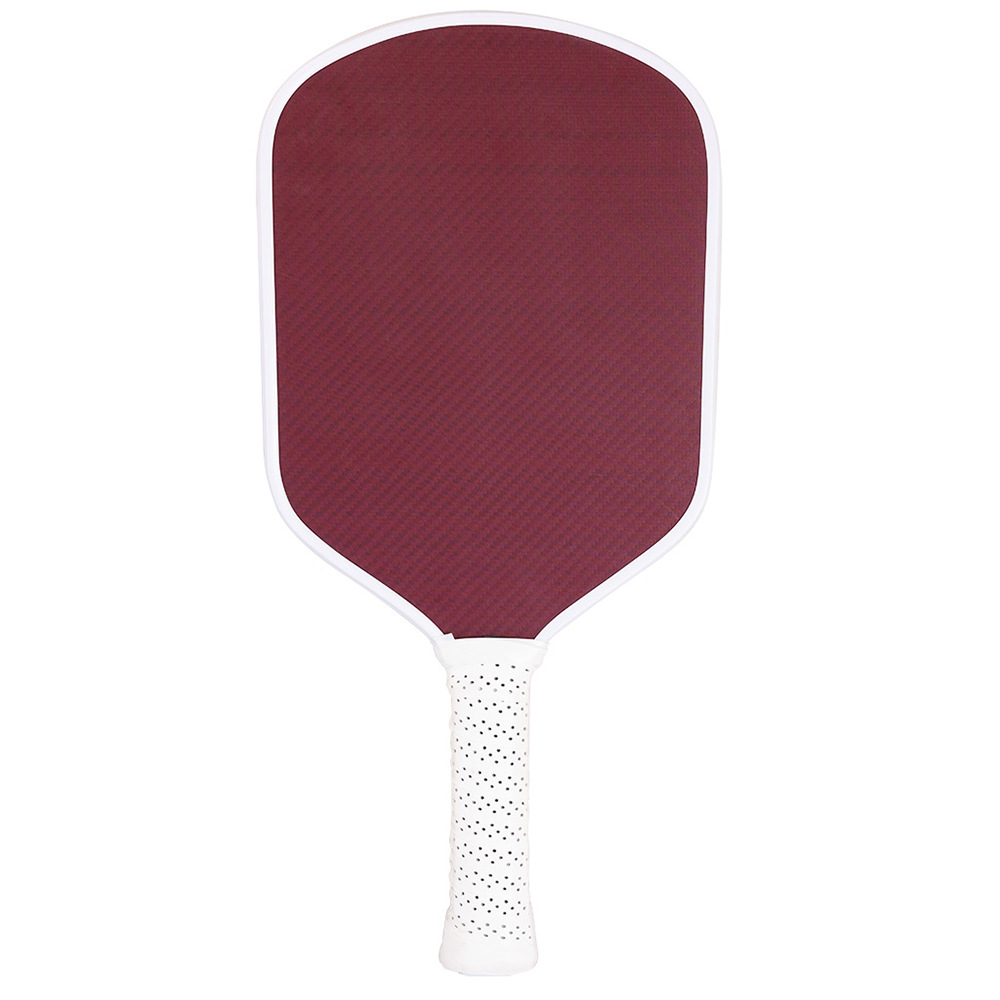 Fourth generation woven fabric pickleball racket with foam core and carbon fiber woven surface for adult competition