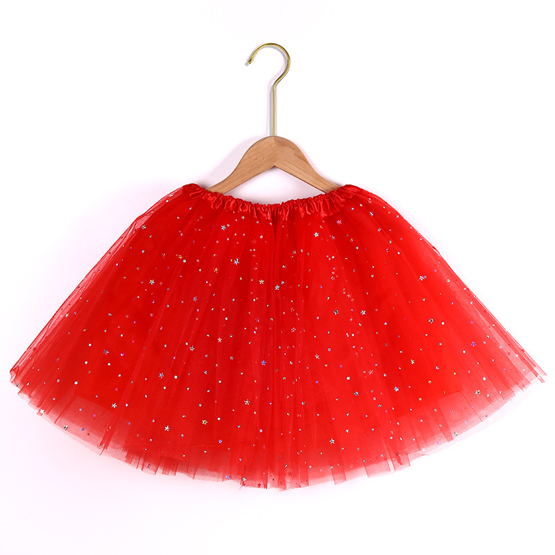 Europa y los Estados Unidos 40cm de estrellas de sequillas de malla + revestimiento de 4 capas de falda de busto espectáculo de baile festival Tutu