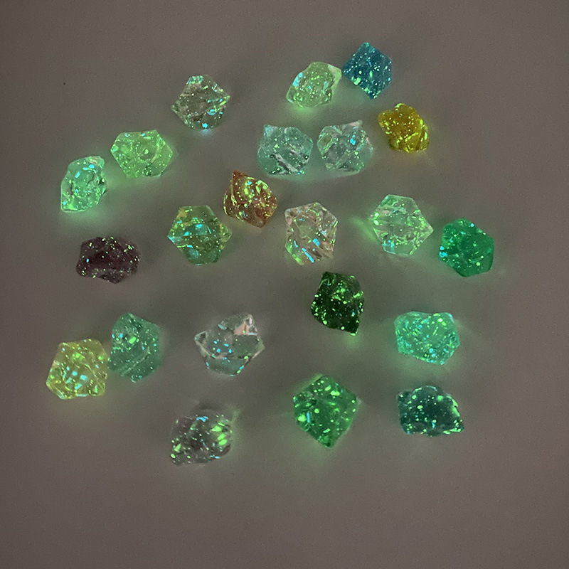 Fine luminous color 11-14mm broken ice handmade diy accessories micro landscape ornaments quicksand bottle table props