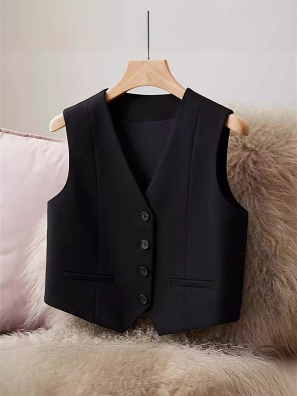 2025 French Vest Women's Summer New Fashionable Commuting Stacked Inner Wear Small Outer Wear Suit Vest
