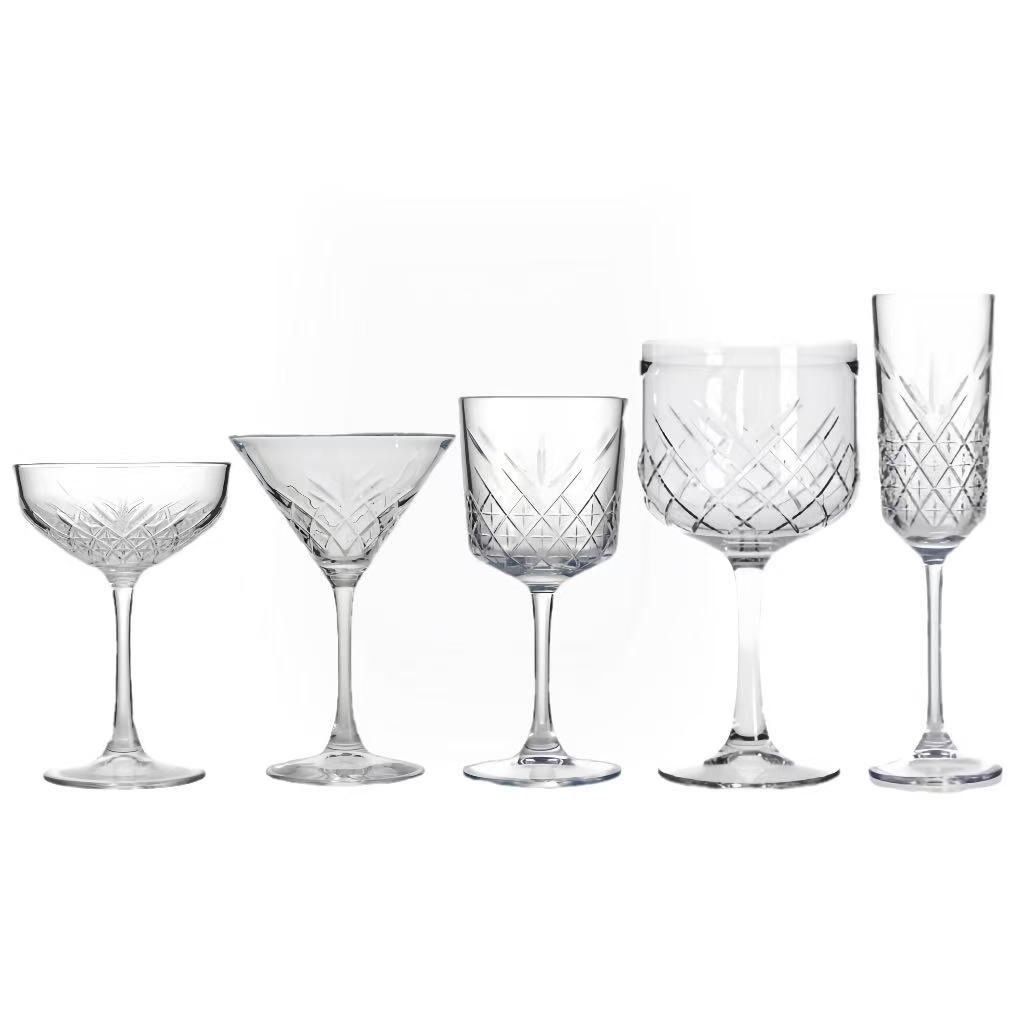 Venta al por mayor relieve multifuncional tazas de champán tazas de vino espumantes tazas de vino tazas de cóctel