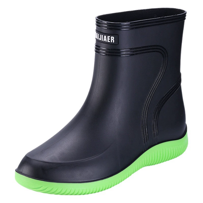 Высококачественные резиновые сапоги, Мужская Закрытая непромокаемая обувь, короткие Нескользящие резиновые сапоги со средней трубкой, рабочая резиновая обувь, мужские и женские новые