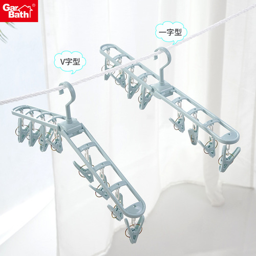 Folding clothes rack large size windproof bed sheet fixing clip strong double-layer plastic clip multi-functional rotating clothes clip