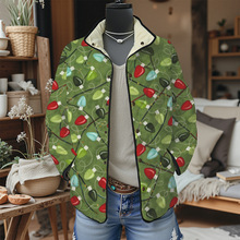 跨境外贸女装冬季棉衣保暖舒适3D数码印花花卉图案个性潮流穿搭女