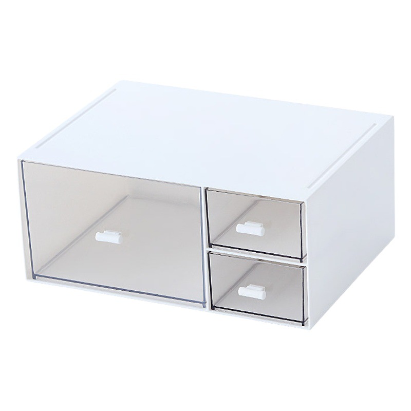 Gran caja de almacenamiento de escritorio ins estudiante transparente cajón cosméticos almacenamiento estación escritorio misceláneas organización