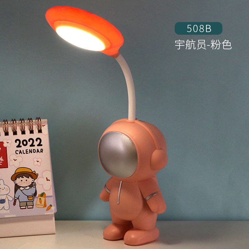 Astronaut, fuchsia table lamp