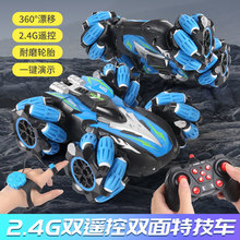 定制热销跨境充电款RC遥控双面特技旋转越野车2.4G遥控电动玩具车
