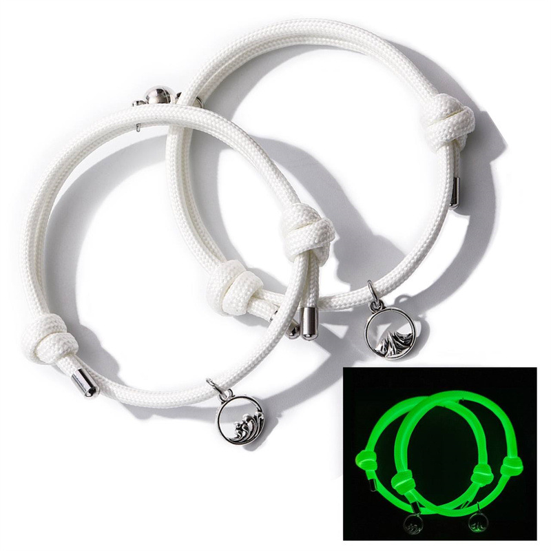 Simple Style Geometric Alloy Luminous Couple Bracelets 2 Pieces display picture 4