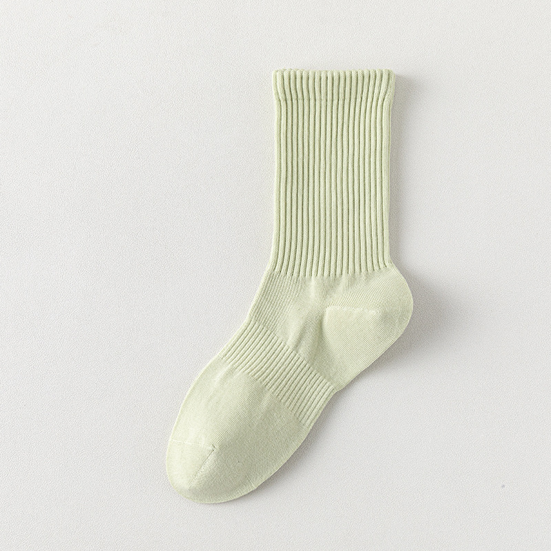 Calcetines de algodón de color sólido, calcetines de algodón resistentes a la bola, sin costuras, calcetines de embalaje independientes.
