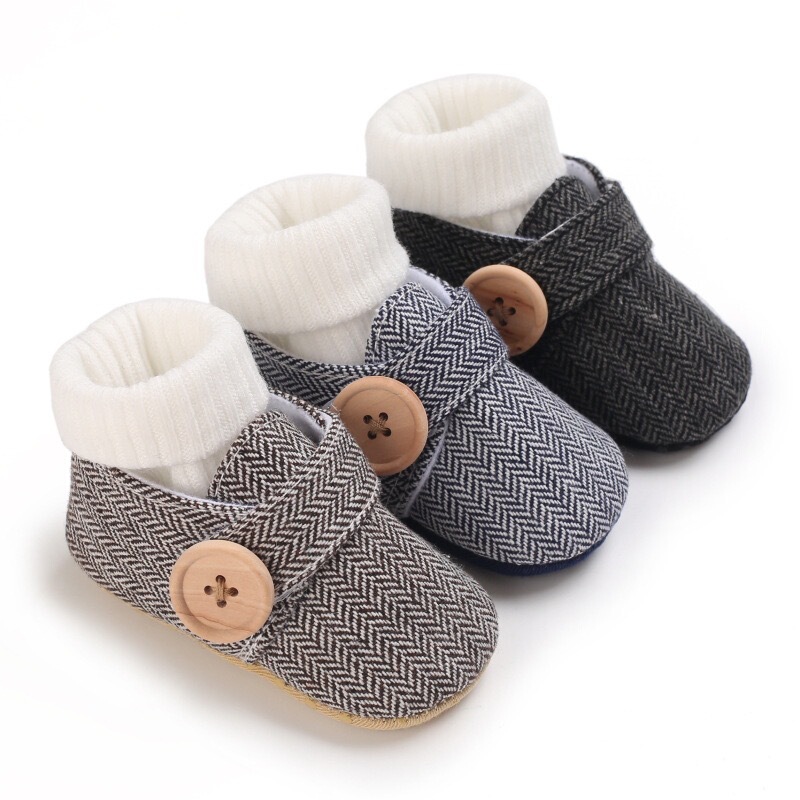 Autumn and Winter New Style Infant Soft-Soled Non-Slip Wear-Resistant Fashionable Versatile Indoor and Outdoor Socks Shoes for Men and Women Cotton Toddler Shoes