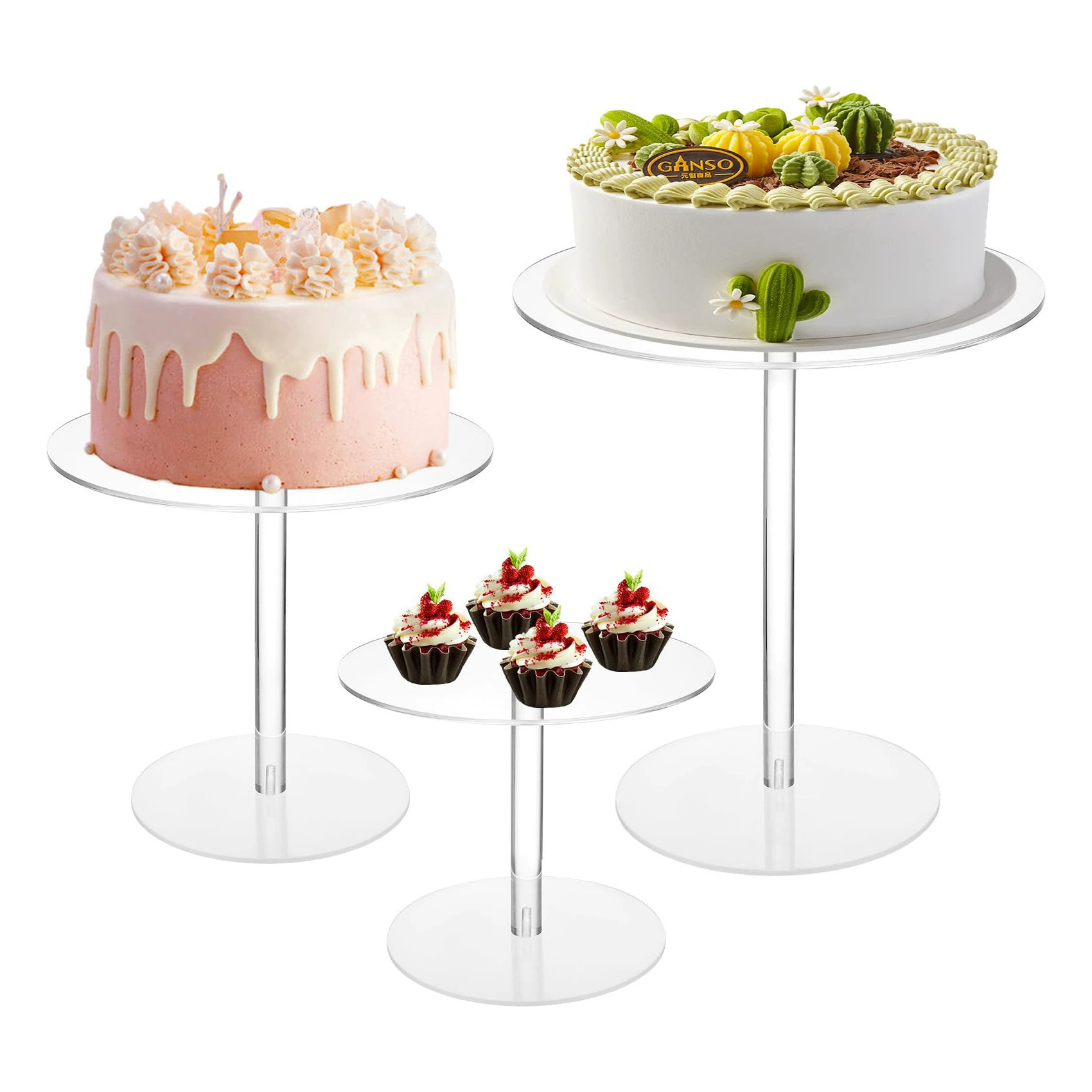 Прозрачный акриловый торт витрина простой демонтаж свадебной церемонии день рождения торт держатель свадебного десерта