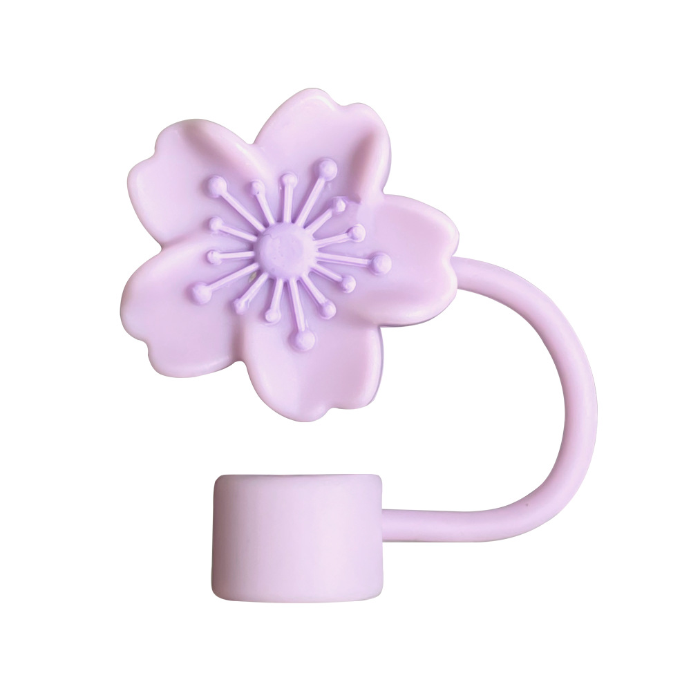 Una flor de cerezo de silicona púrpura