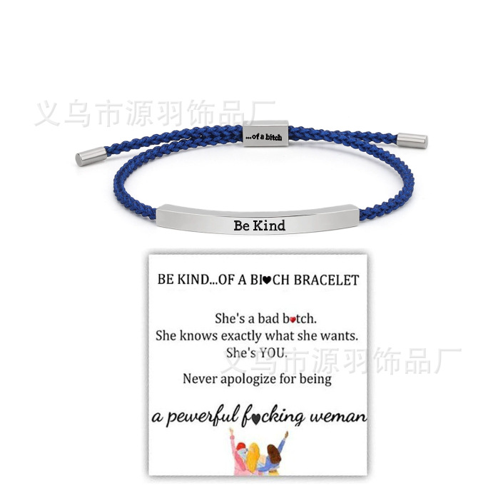 Nuevo producto transfronterizo Be... De un Bi♥CH letras mano tubular pulsera tejida a mano ajustable