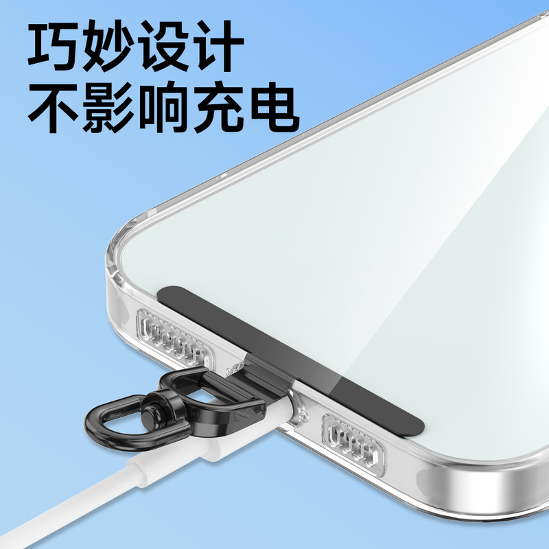 携帯電話ストラップガスケットステンレス鋼クリップ金属バックパッチ接続カード強力な紛失防止と落下防止ユニバーサル強力|undefined